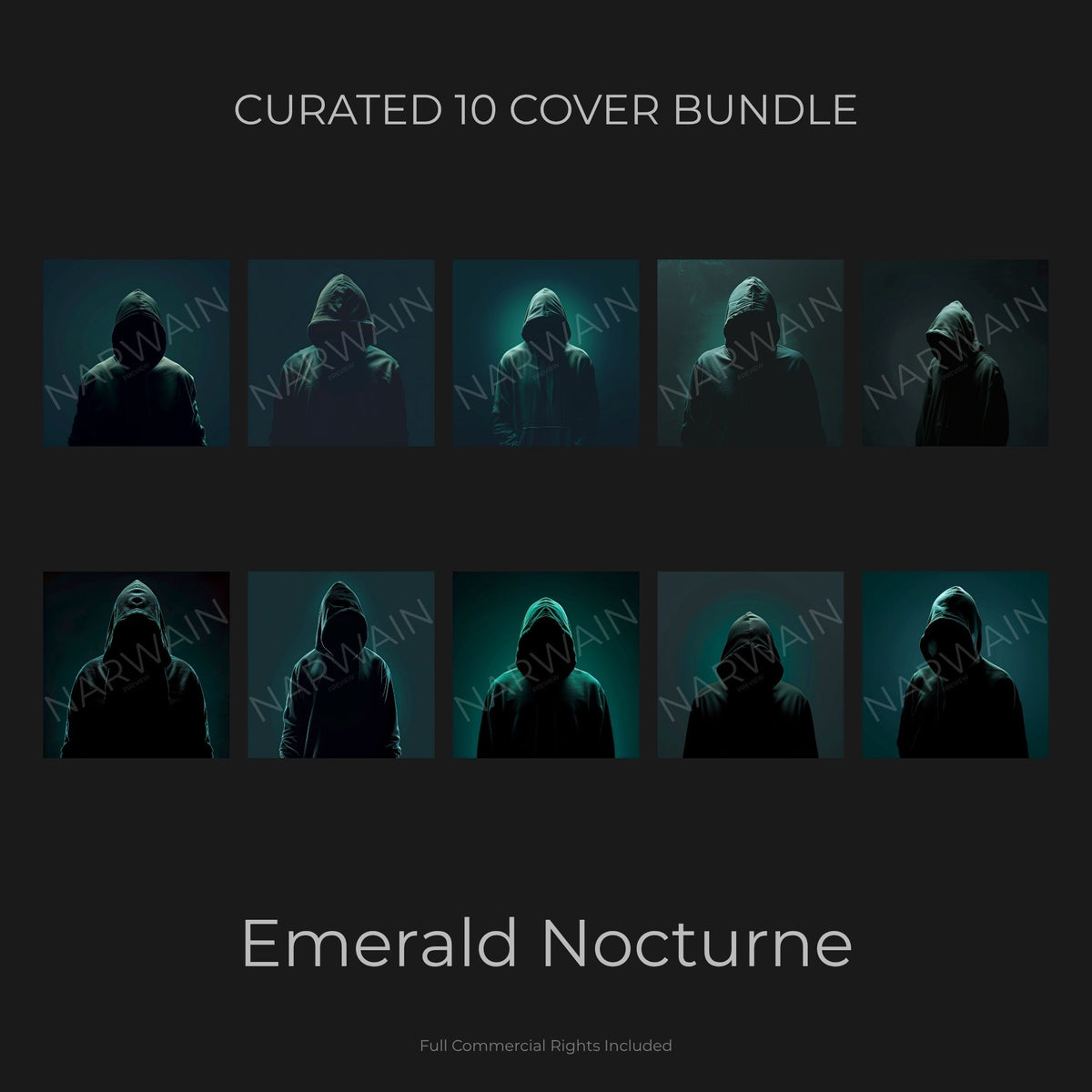 Emerald Nocturne - Dark Trap Cover Bundle (10 Covers)