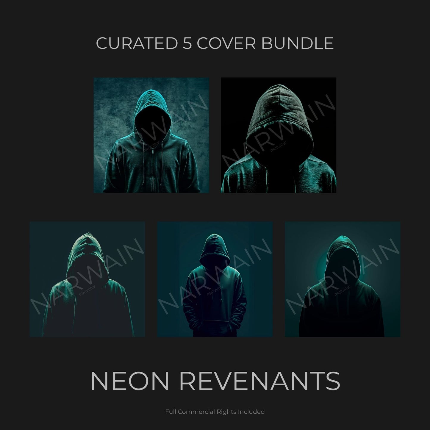 Neon Revenants - Dark Trap Cover Bundle (5 Covers)